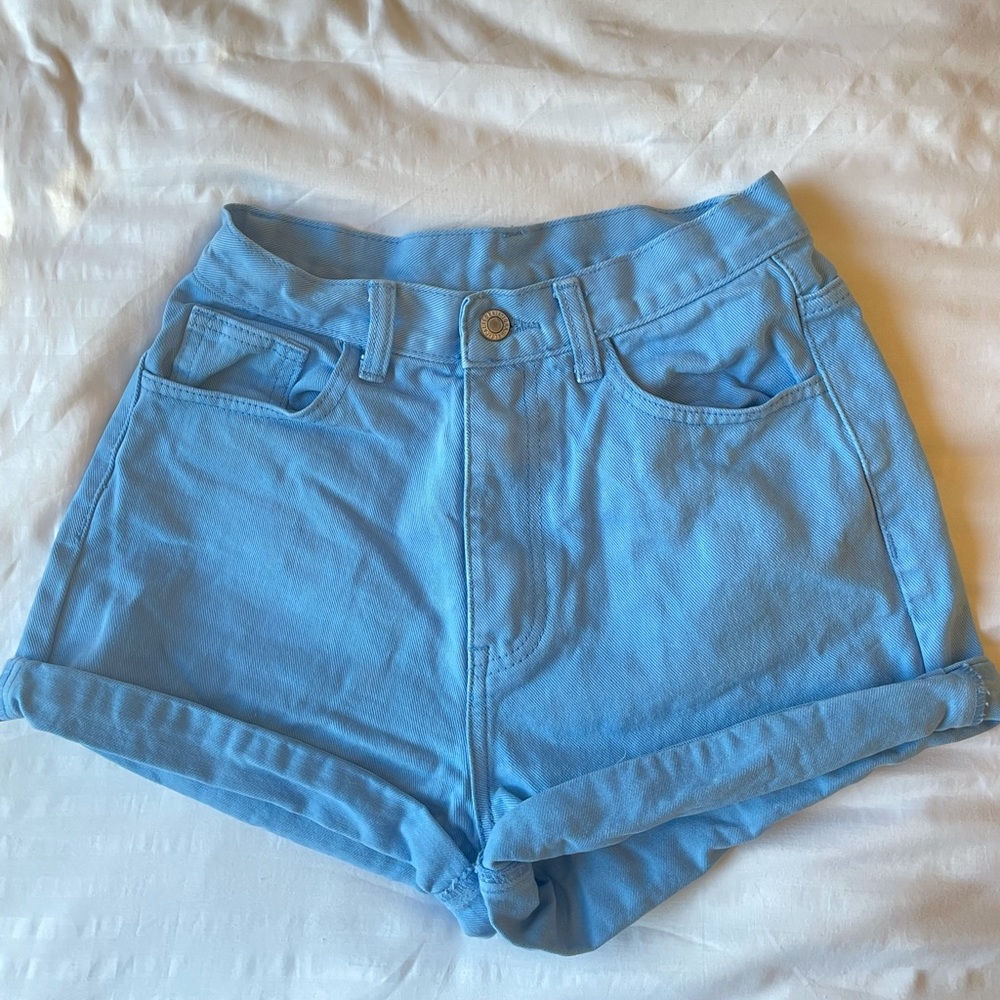 Brandy Melville Blue High Waisted Shorts